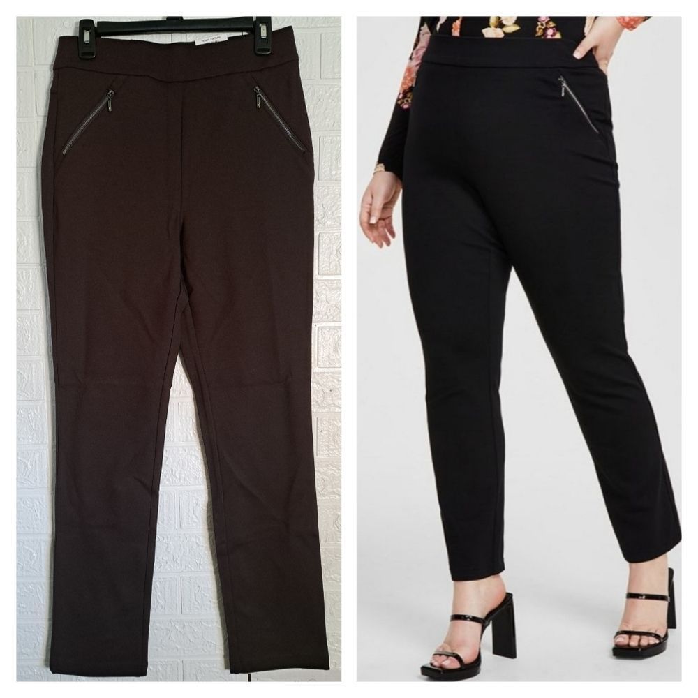 INC International Concepts High Rise Pull-On Straight-Leg Pants
